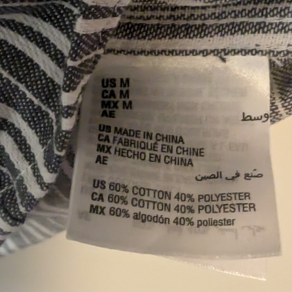 And Now This Men's Striped Oxford Dress Shirt Grey White Size -XL NWT Fast Ship - Picture 10 of 16